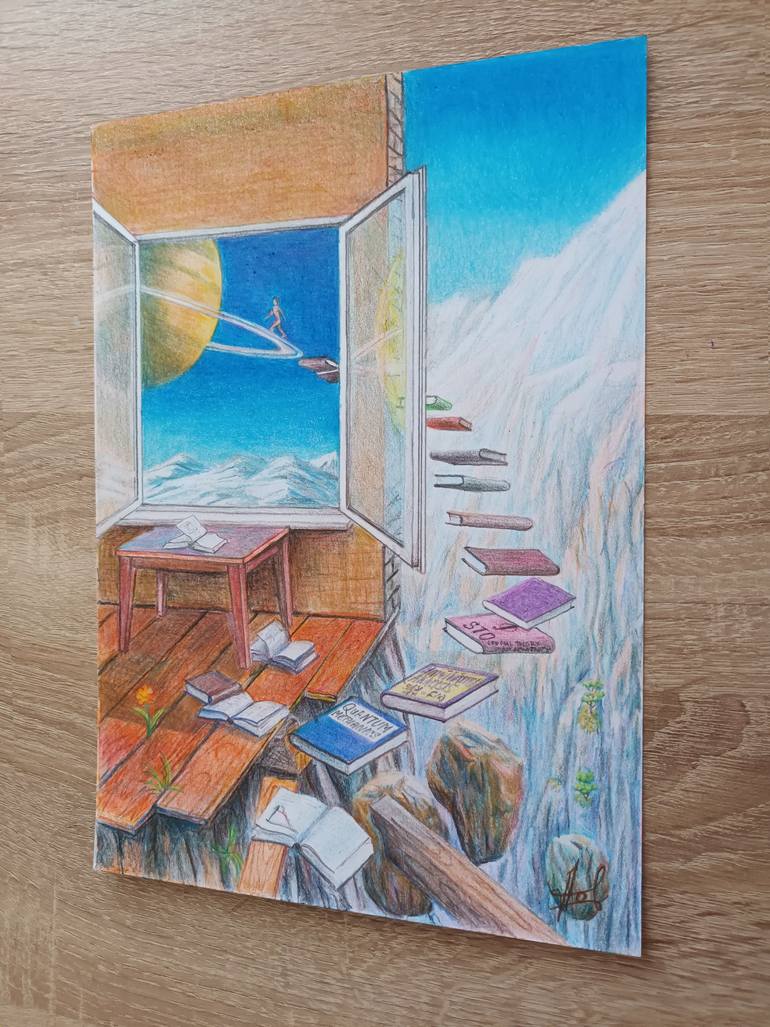 Original Surrealism Science/Technology Drawing by Larisa Leontjeva