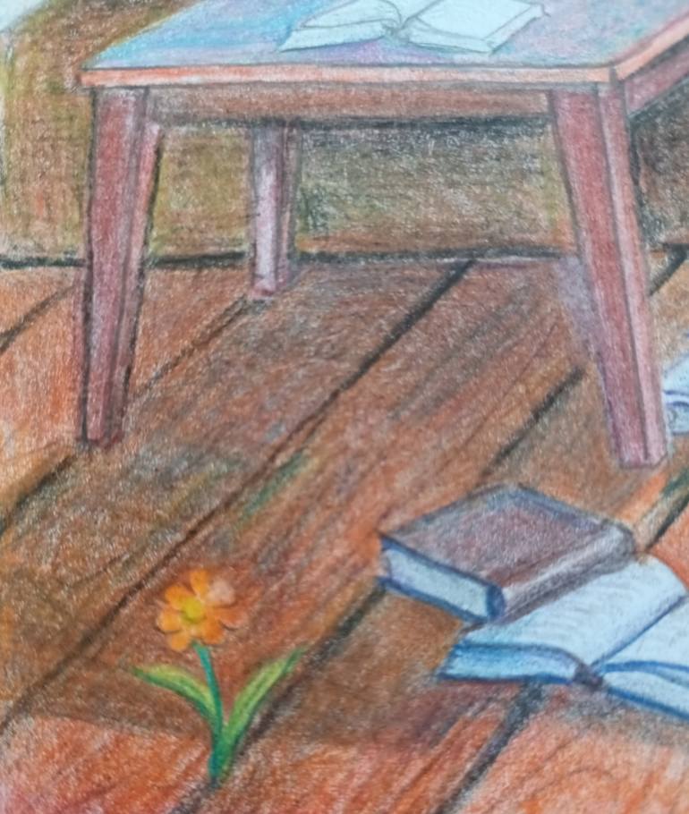 Original Surrealism Science/Technology Drawing by Larisa Leontjeva