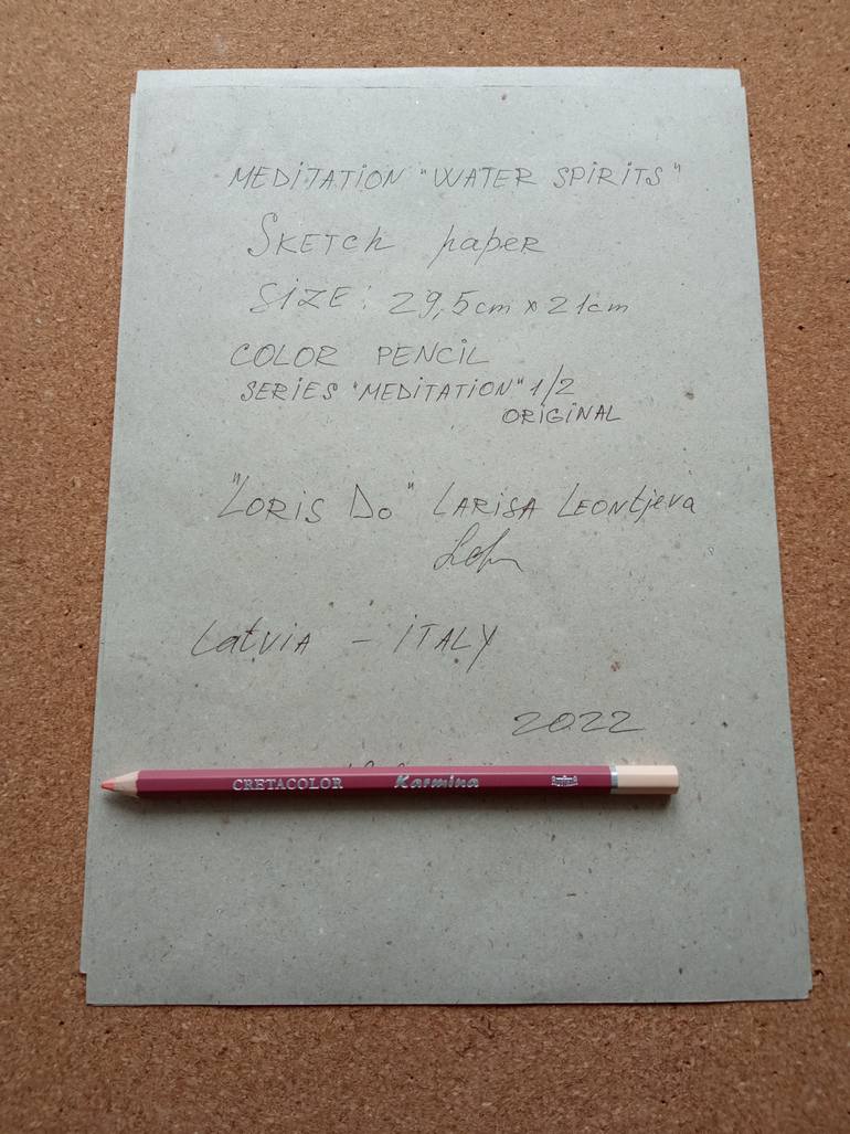 Original Abstract Animal Drawing by Larisa Leontjeva