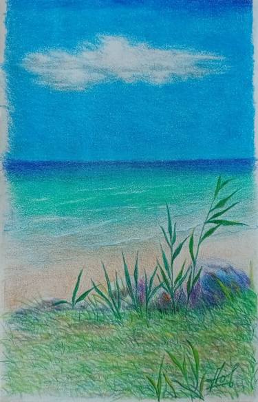 Original Seascape Drawings by Larisa Leontjeva