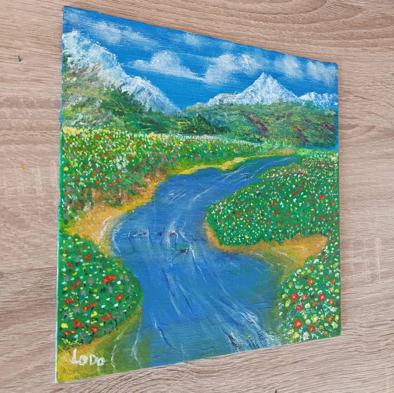 Original Landscape Painting by Larisa Leontjeva