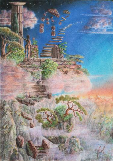 Original Abstract Science/Technology Drawings by Larisa Leontjeva