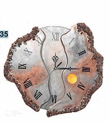 A3D Art and Craft Handcrafted Wooden Epoxy Resin Wall Clock thumb