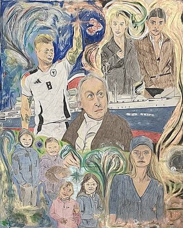 Original Contemporary People Painting by Helena Kotnik