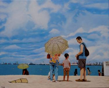 Original Beach Paintings by Yvan Favre