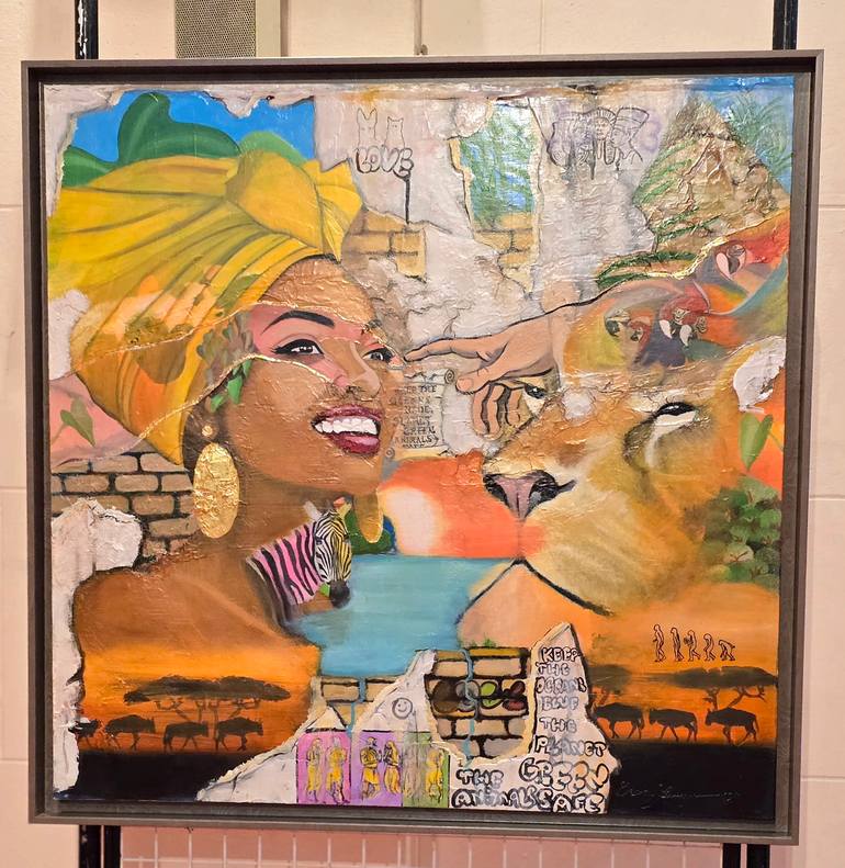 Original Street Art Women Mixed Media by Cezar Lungu