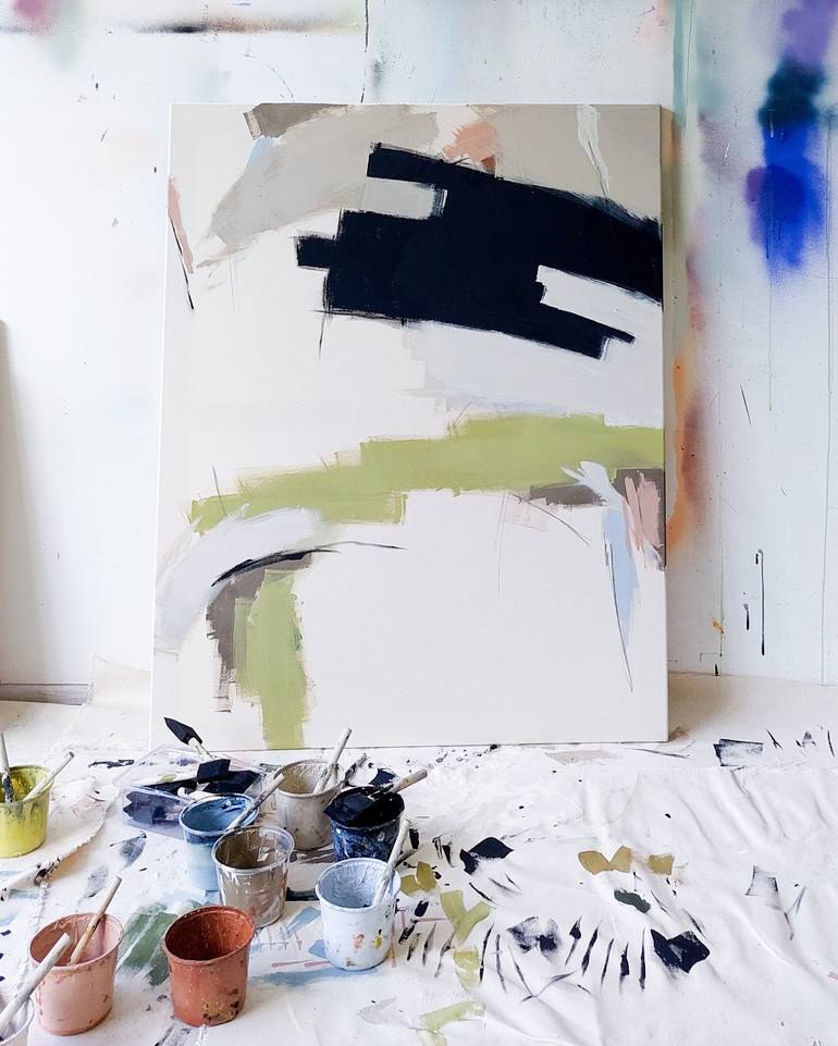 Original Abstract Expressionism Abstract Painting by Blanka Morikawa