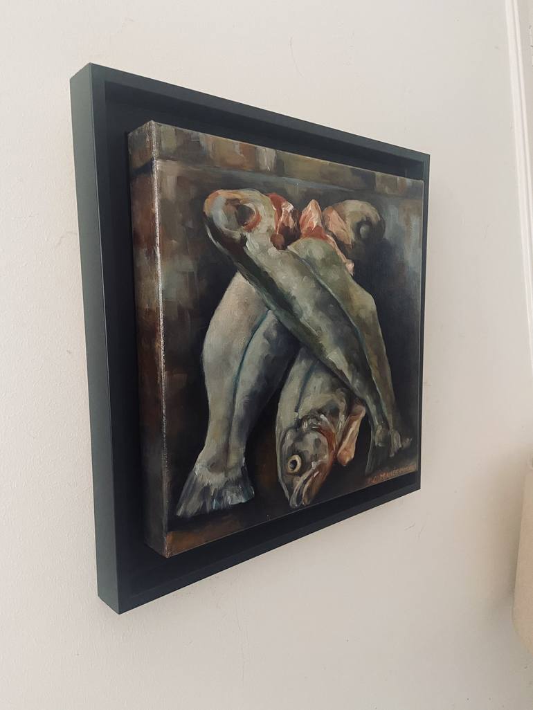 Original Figurative Fish Painting by Mireille Mannee