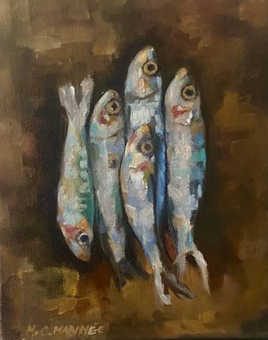 Original Fish Paintings by Mireille Mannee