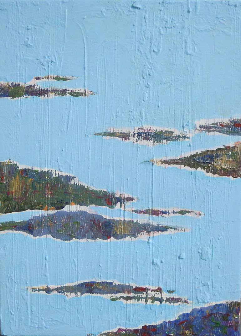 Original Seascape Painting by E-eun Seo | Abstract Art on Canvas | set your heart on the island