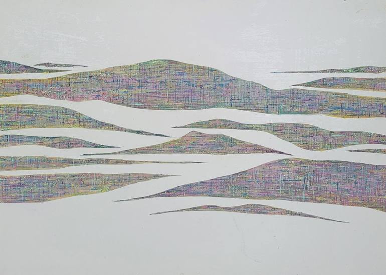 Original Seascape Painting by E-eun Seo | Abstract Art on Canvas | set your heart on the island