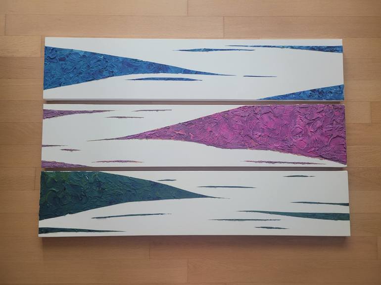 Original Abstract Seascape Painting by E-Eun Seo