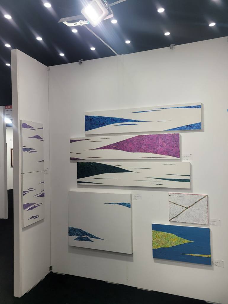 Original Art Deco Seascape Painting by E-Eun Seo