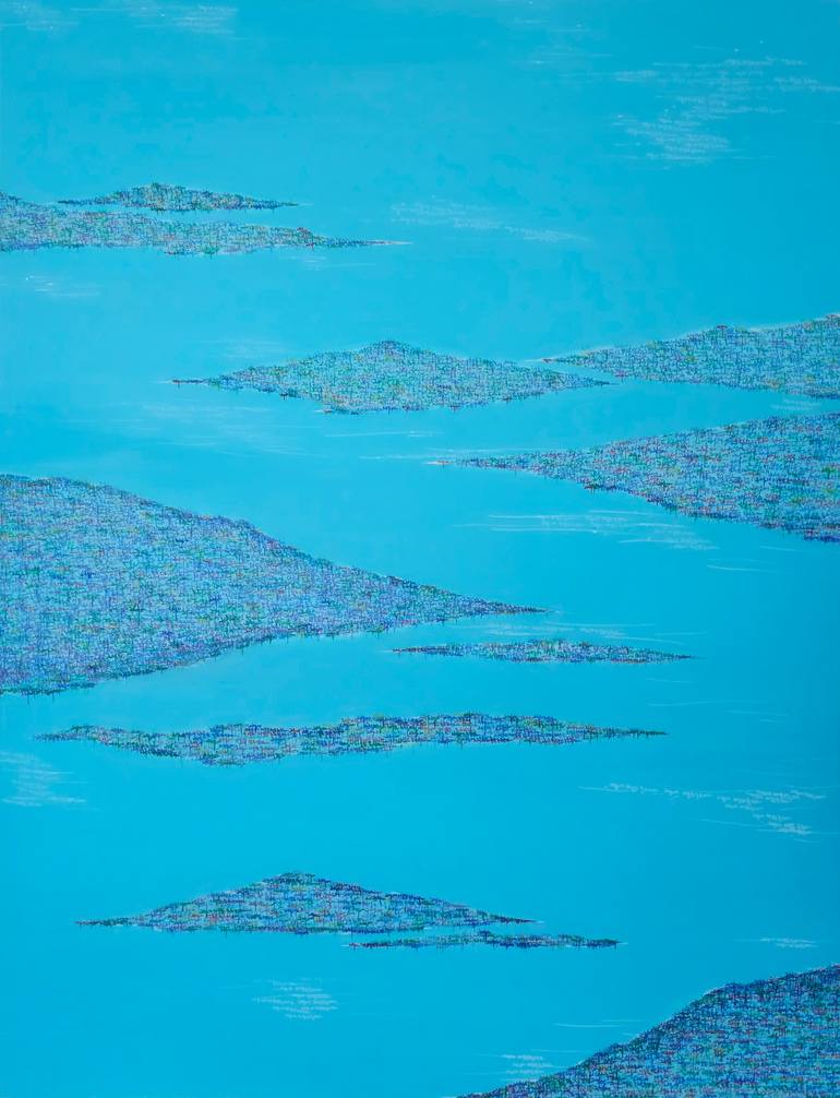 Original Abstract Seascape Painting by E-Eun Seo