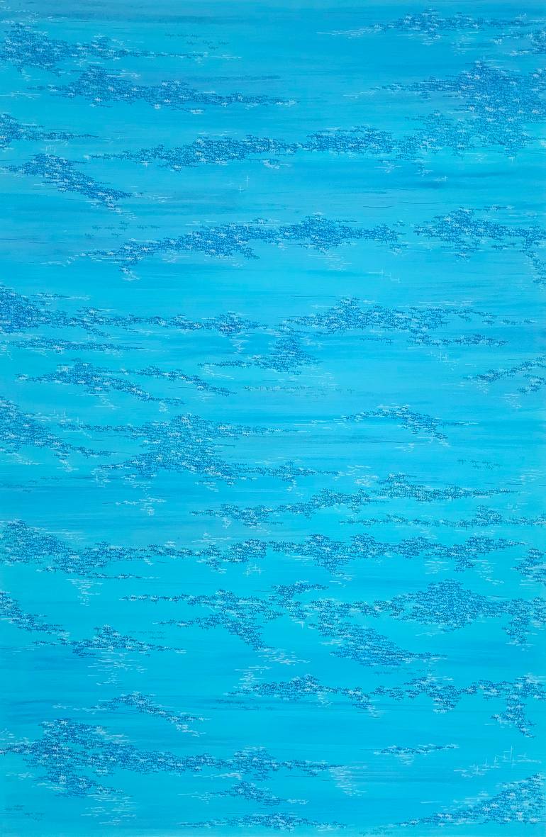 Original Seascape Painting by E-eun Seo | Abstract Art on Canvas | set your heart on the island