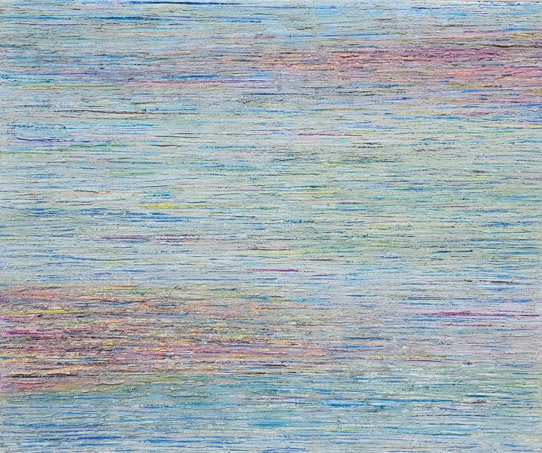 Original Seascape Painting by E-eun Seo | Abstract Art on Canvas | set your heart on the island