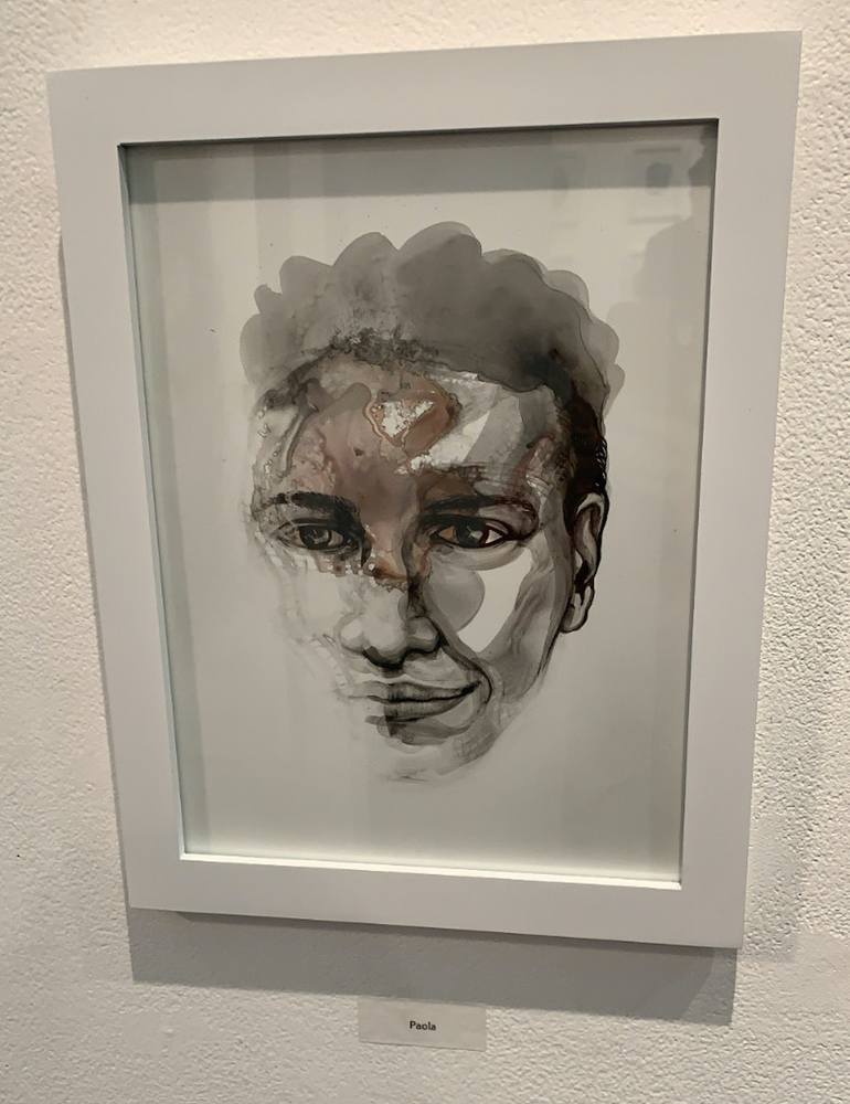 Original Portraiture People Painting by Erika Hibbert