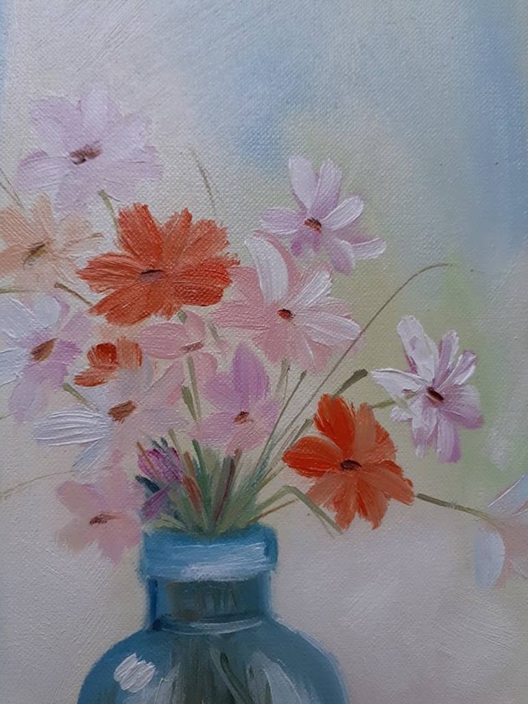 Original Floral Painting by Mariana  Mauri