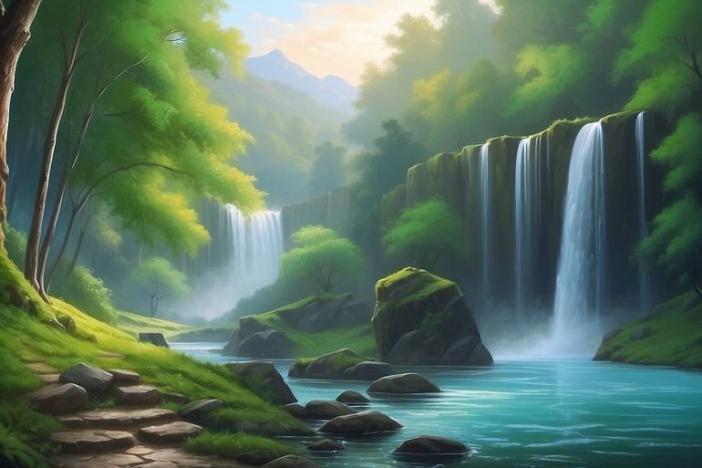 Print of Realism Landscape Paintings by Reggy Renaldi