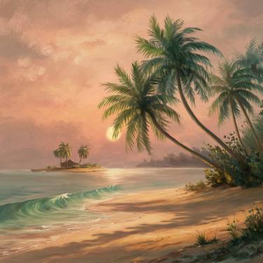 Original Realism Beach Paintings by Reggy Renaldi