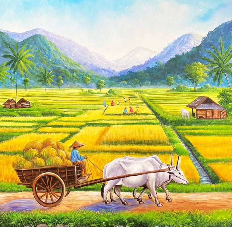 Print of Realism Landscape Paintings by Reggy Renaldi