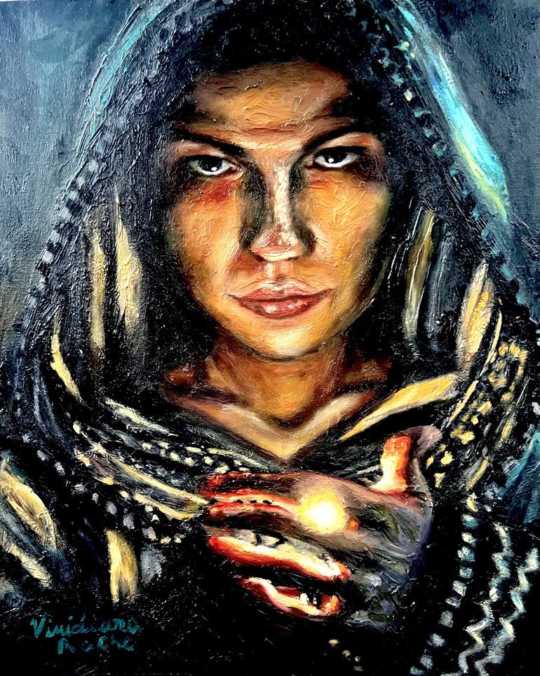 Original Figurative Portrait Paintings by Viridiana Roche