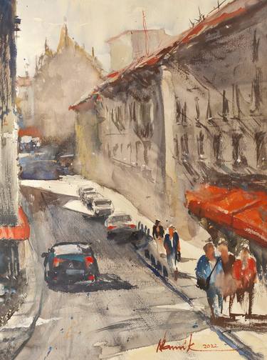 Original Fine Art Cities Paintings by Namiq Mustafayev