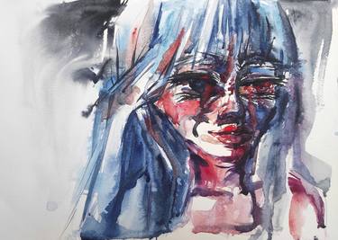 Original Abstract Portrait Paintings by Halyna Yeremiichuk