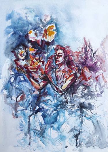 Print of Abstract Women Paintings by Halyna Yeremiichuk