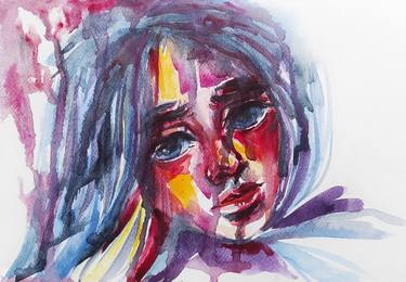 Print of Abstract Portrait Paintings by Halyna Yeremiichuk