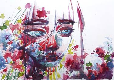 Print of Abstract Portrait Paintings by Halyna Yeremiichuk