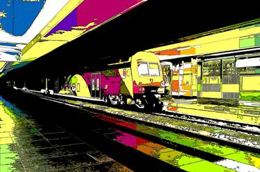 Original Abstract Expressionism Train Digital by Diego Cerezer