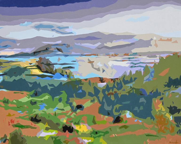 Original Landscape Painting by Holly Boruck  Color Field Painting Art on Canvas  Landscape Obscura  17