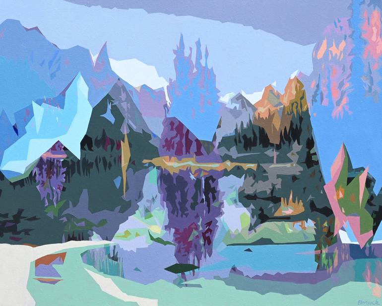 Original Landscape Painting by Holly Boruck  Abstract Art on Canvas  Landscape Obscura  18