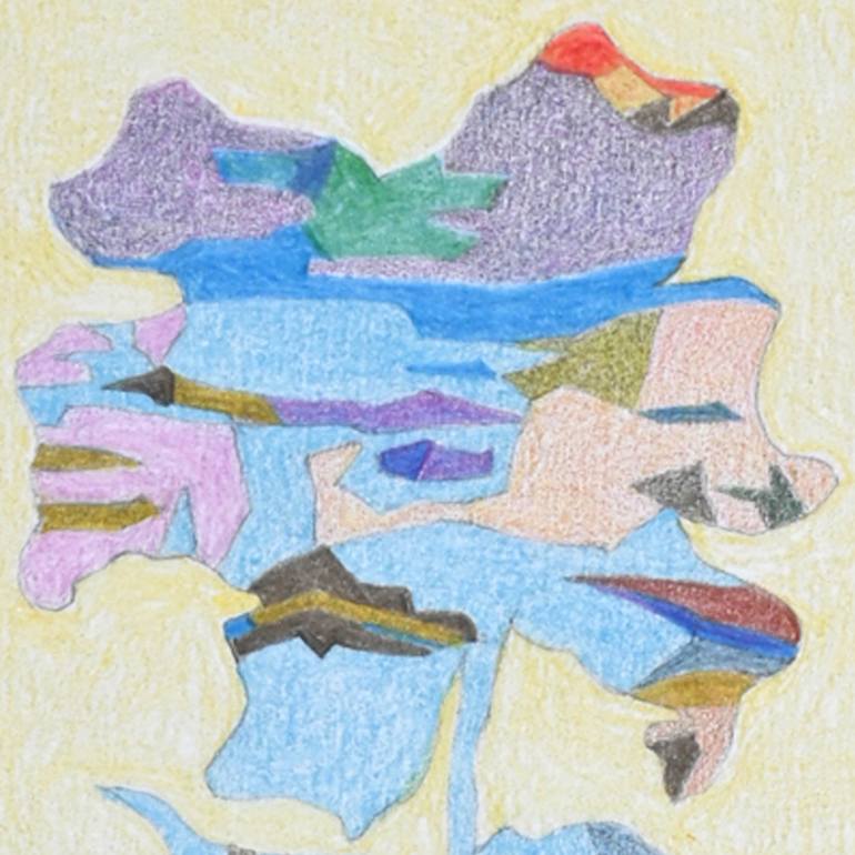 Original Abstract Floral Drawing by Holly Boruck