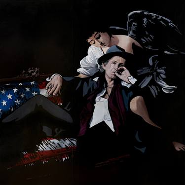 Original Conceptual Pop Culture/Celebrity Painting by Denis Mikhaylov