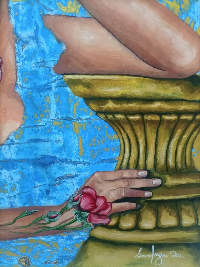 Original Art Deco Women Painting by Sana Nezam