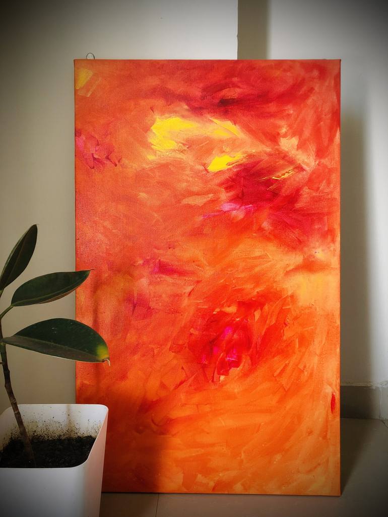 Original Abstract Expressionism Abstract Painting by Isha Mehra