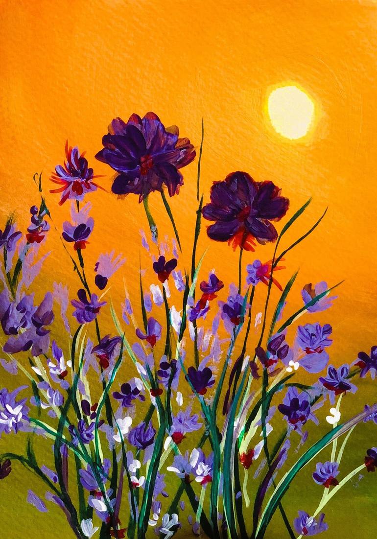 Purple Watercolor Swatches - Fine Art Print