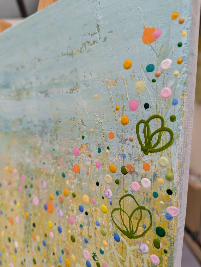 Original Abstract Floral Painting by Navy Sloth