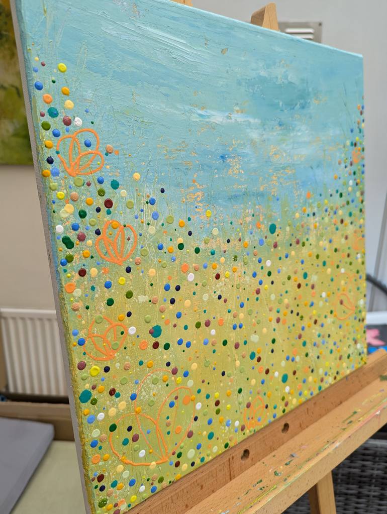 Original Abstract Floral Painting by Navy Sloth