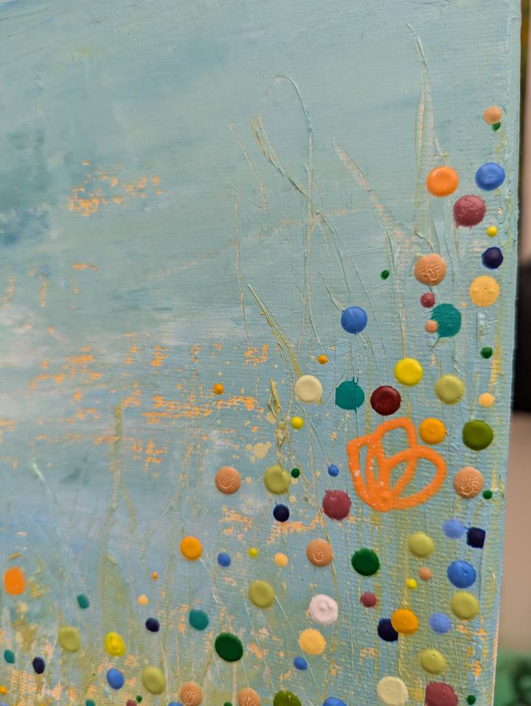 Original Abstract Floral Painting by Navy Sloth