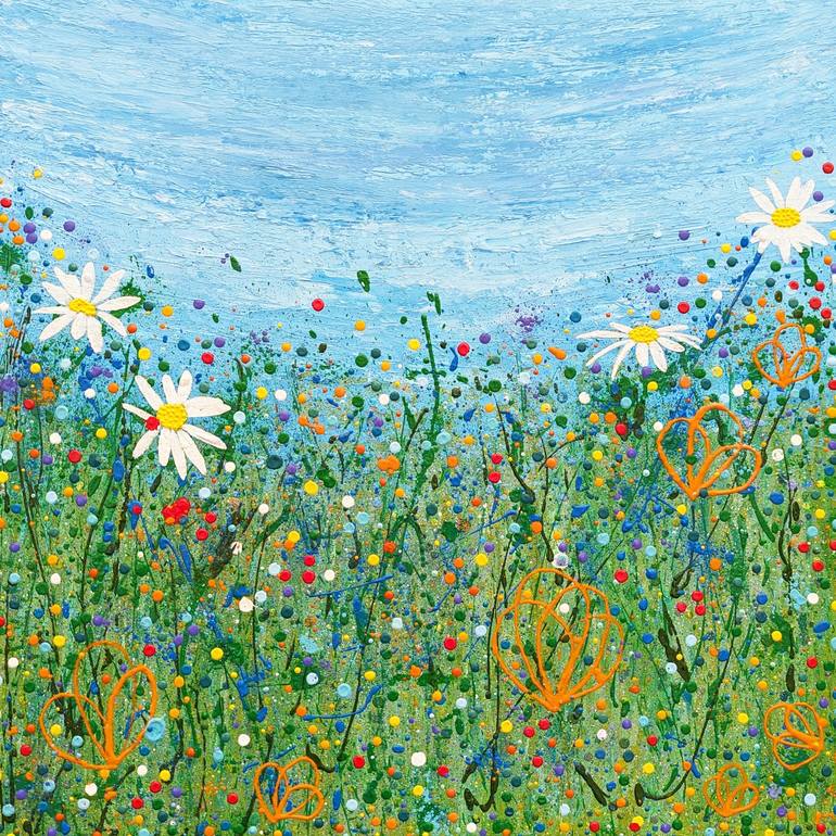 英国Bernard Allfree 花盛　絵画 Wildflower Hip hoppin Painting by Navy Sloth | Saatchi Art