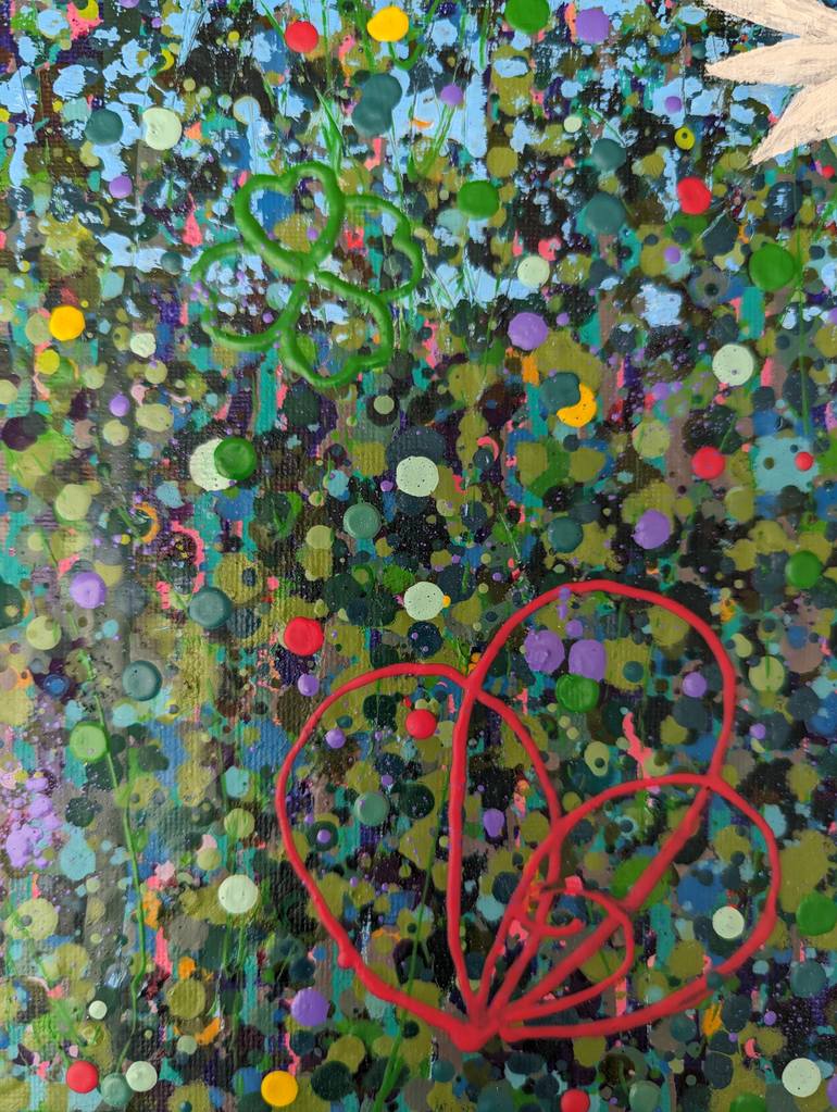 Original Abstract Floral Painting by Navy Sloth