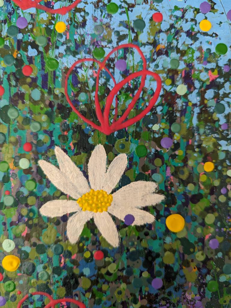 Original Abstract Floral Painting by Navy Sloth