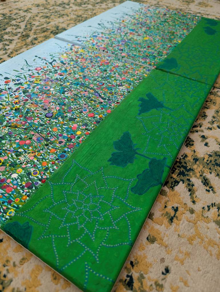 Original Abstract Floral Painting by Navy Sloth