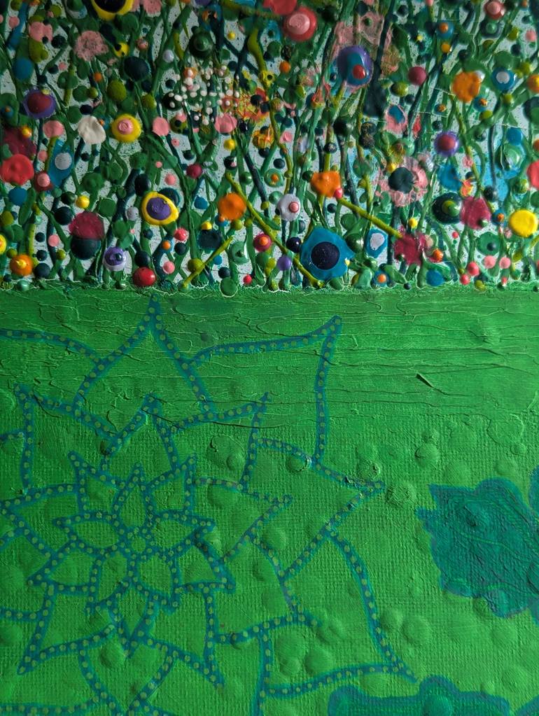 Original Abstract Floral Painting by Navy Sloth