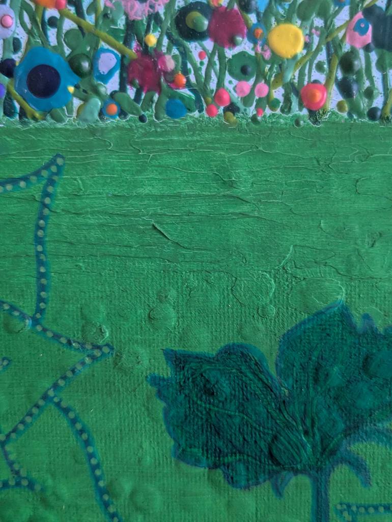 Original Abstract Floral Painting by Navy Sloth