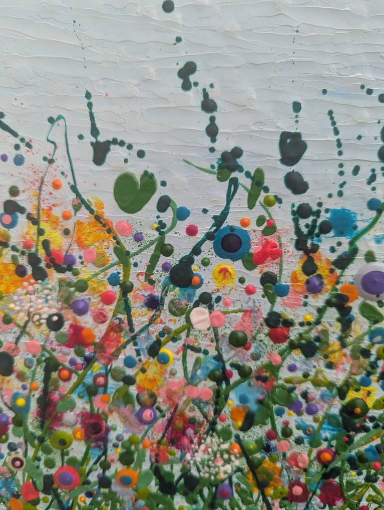Original Abstract Floral Painting by Navy Sloth