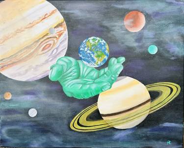 Original Surrealism Outer Space Paintings by Michael Coughlin